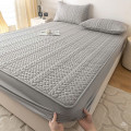 Bộ ga chun Cotton chống thấm màu xám trắng