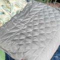 Bộ ga chun Cotton chống thấm màu xám trắng-1