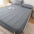 Bộ ga chun Cotton chống thấm màu xám ghi