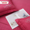 Bộ ga gối chun không chần Misuko Tencel Rio MIR2408 hồng đậm-1