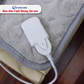 Đệm điện Hàn Quốc Kyung Hee tuyết nhung ghi xám-3