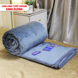 Chăn lông tuyết nhung Misuko Atatami 1,5kg màu xanh dương 