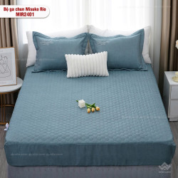 Chăn bốn mùa Misuko RIO vải sợi gỗ MIR2401 xanh cổ vịt