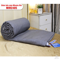 Chăn bốn mùa Misuko RIO vải sợi gỗ MIR2405 xám đậm