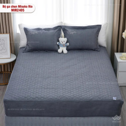 Chăn bốn mùa Misuko RIO vải sợi gỗ MIR2405 xám đậm