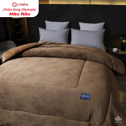 Chăn lông cừu xuất khẩu Olympia vân quạt màu nâu
