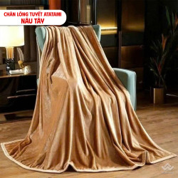 Chăn lông tuyết nhung Misuko Atatami 1,5kg màu nâu tây