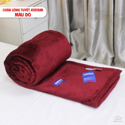 Chăn lông tuyết nhung Misuko Atatami 1,5kg màu đỏ 