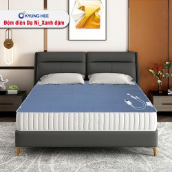 Đệm điện Hàn Quốc Kyung Hee dạ nỉ xanh đậm (Đệm điện cho giường đơn, phòng spa)