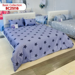 Bộ drap mền Sông Hồng Basic cotton BC25116