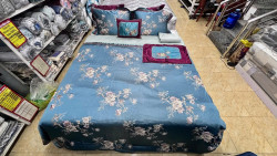 (Thanh Lí ) Bộ chăn ga gối Singapore Đế Vương 8 - 10 món -Mã 12