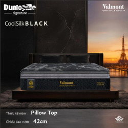 Đệm lò xo túi độc lập Dunlopillo CoolSilk Black Valmont 42cm