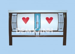 Giường sắt vuông giả đèn GD01