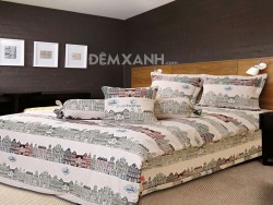 Chăn ga gối Everhome Cotton In Hoa EEC17