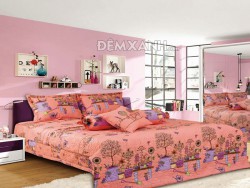 Chăn ga gối Everhome Cotton In Hoa EEC07