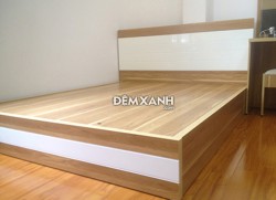 Giường gỗ MDF 04 Melamine cải sơn trắng
