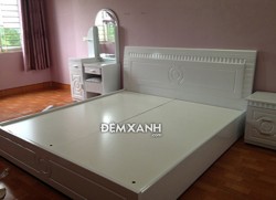 Giường gỗ MDF 07 sơn trắng