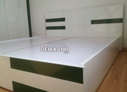 Giường gỗ MDF 08 sơn trắng 