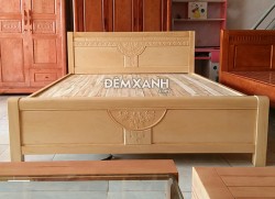  Giường gỗ sồi nga 08 mẫu hoa hồng 