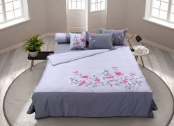 Chăn ga gối Hanvico thêu Blue Sky – BS M61