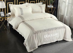 Bộ chăn ga gối khách sạn lụa thêu KSLT07