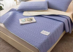 Chiếu điều hòa cao su non Tencel tím nhạt