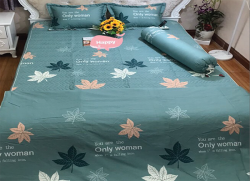 Bộ ga gối chun Olympia chần vải Cotton Hàn 17