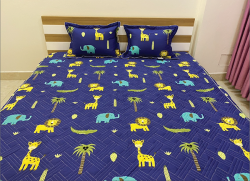 Bộ ga gối chun Olympia chần vải Cotton Hàn 24