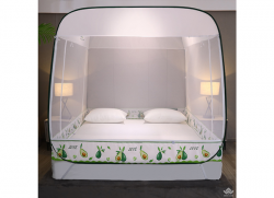 Màn chụp cao cấp 3 cửa đỉnh vuông viền màu trắng hình quả bơ