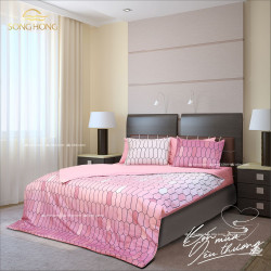 Chăn ga gối Sông Hồng Basic cotton BC20023 180x200