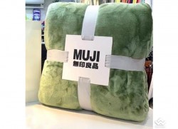 Chăn tuyết Muji nặng 1,6kg xanh lá