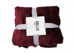Chăn tuyết Muji nặng 1,6kg màu đỏ mận