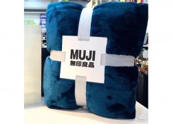 Chăn tuyết Muji nặng 1,6kg màu xanh cổ vịt