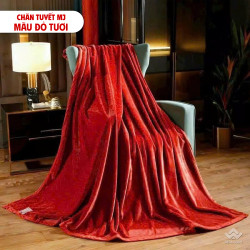 Chăn tuyết MJ mã 08 nặng 1,6kg màu đỏ tươi