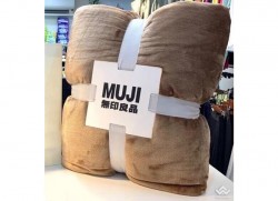 Chăn tuyết Muji nặng 1,6kg màu nâu