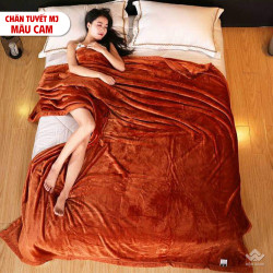 Chăn tuyết Muji nặng 1,6kg màu cam