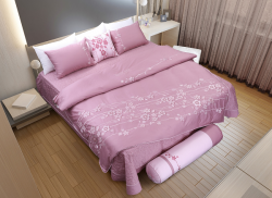Chăn ga gối  Hanvico thêu Blue Sky – BS M60