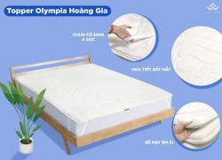 Đệm tăng tiện nghi Topper Olympia Hoàng Gia màu trắng