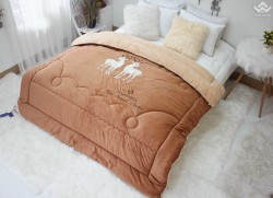 Chăn lông thỏ cao cấp màu nâu