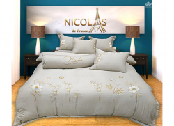 Chăn ga gối vải sợi gỗ Nicolas TN2002