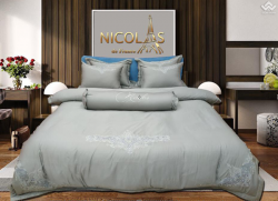 Chăn ga gối vải sợi gỗ Nicolas TN2006