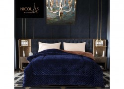 Chăn lông cừu Pháp Nicolas tím than NCL2016