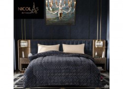 Chăn lông cừu Pháp Nicolas xám latin NCL2018