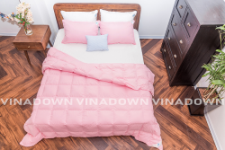 Ruột chăn lông vũ Vinadown mỏng màu hồng