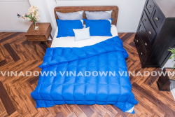 Ruột chăn lông vũ Vinadown mỏng màu xanh