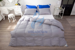 Ruột chăn lông vũ Vinadown dày màu ghi