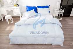 Ruột chăn lông vũ Vinadown dày màu xanh ngọc