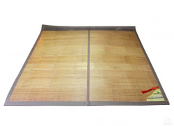 Chiếu trúc thanh Mộc viền lụa loại gập