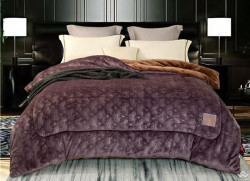 Chăn lông cừu Pháp Nicolas tím Violet NCL2112