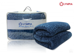 Chăn lông cừu xuất khẩu Olympia chữ vạn màu xanh coban